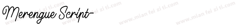Merengue Script字体转换